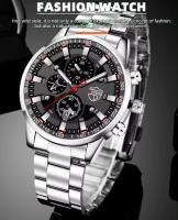 Reloj deportivo de acero inoxidable para hombre, cronógrafo de cuarzo, informal, luminoso, a la moda, para negocios, mejor - details 0