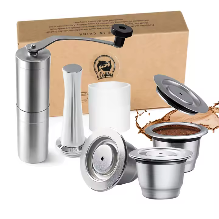 Cápsula de café reutilizable de acero inoxidable para Nespresso, accesorios para cafetera Barista, Espresso - 1