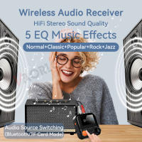 Receptor de audio Bluetooth NFC, 5 modos de ecualización, compatible con reproducción de tarjeta TF, 3,5 mm AUX R/L RCA estéreo HIFI, adaptador inalámbrico de música sin pérdida con micrófono para kit de altavoz de automóvil - details 1