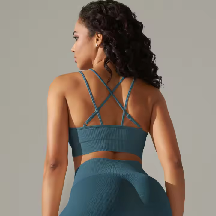 Hamidou-Sujetador deportivo Sexy para mujer, sostén de belleza para gimnasio, entrenamiento, correr, Fitness, Yoga - 1