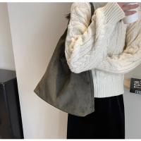 Bolso de hombro de gamuza de gran capacidad para mujer, bolso de viaje informal Simple, bolsos Retro, Otoño e Invierno - details 22