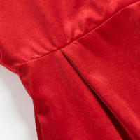Elegante Vestido Mini de Moda para Mujer Cuello Cuadrado con Cuentas Vestido Rojo, Negro, Blanco para Fiestas - details 8