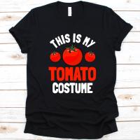Camiseta con estampado de tomate 100% algodón, camiseta informal de manga corta con cuello redondo para hombre y mujer, con estampado de tomate rojo, para adultos, ropa vegetal comestible para todas las estaciones. - details 0