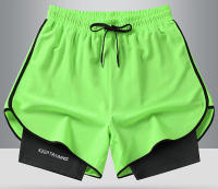Pantalones cortos deportivos 2 en 1 para hombre, para correr rápido, gimnasio con bolsillos para exterior - details 6