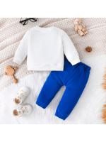 Conjunto de Ropa para Bebé de 3 a 24 Meses Camiseta de Manga Larga con Estampado de Osito de Dibujos Animados Pantalones Azules Marinos Juego de Ropa Infantil - details 8