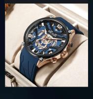 Reloj de Cuarzo de Lujo para Hombres Megir Correa de Silicona Reloj Deportivo de Ejército Impermeable Estilo de Negocios - details 13