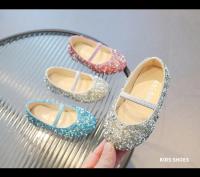 Zapatos planos de cuero para niña, color liso y diamantes de imitación, estilo princ, clásico, moderno, fiesta de boda - details 7