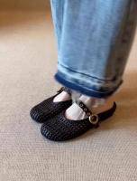 Sandalias Planas Retro Tejidas para Mujer 2025 Cómodas y Ligeras con Hebilla de Metal - details 4