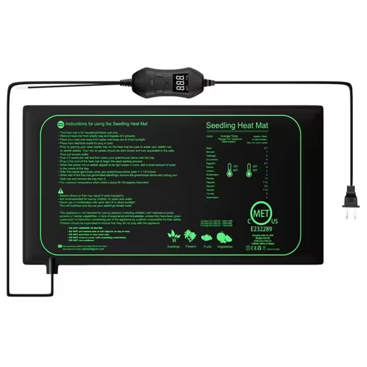 Estera de calor para plántulas, almohadilla de calentamiento de plantas, germinación cálida, enchufe hidropónico de EE. UU., inicio de semillas de jardinería en el hogar de interior - 1