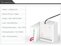 Controlador de Módulo de Control Bidireccional Aqara Inalámbrico para Xiaomi Mijia Hogar Inteligente APP mi Home Kit 2 Canales - details 4