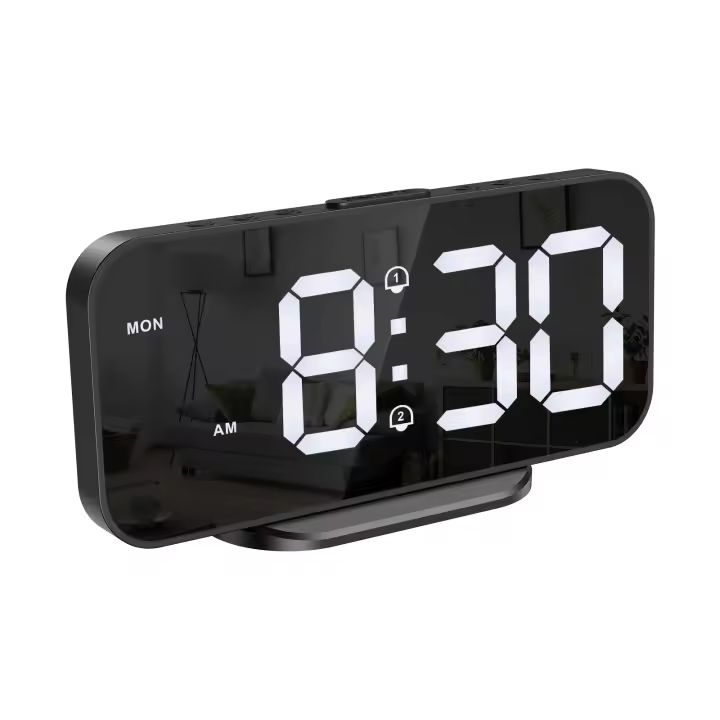 ORIA-reloj despertador Digital LED de 6,7 pulgadas, dispositivo electrónico para mesita de noche y escritorio, 12/24H - 1