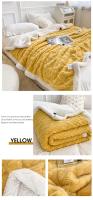 Manta cálida a cuadros para cama, edredón grueso y suave, funda de lana doble, colcha para invierno - details 10