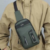 Bolso de pecho sencillo con múltiples bolsillos para hombre, bolso de hombro de tela, bolso deportivo para mensajes, bolso cruzado multifunción con cremallera para correr - details 12