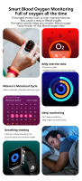 Reloj inteligente con pantalla completamente táctil de 2,02 pulgadas, oxígeno, presión arterial, prueba de frecuencia cardíaca, recordatorio de llamadas entrantes, IP67 - details 15