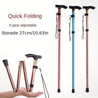 1 Pieza de Bastón Plegable Ajustable Portátil Con Asas En T, Adecuado Para Acampar Al Aire Libre, Senderismo y Escalada - details 0