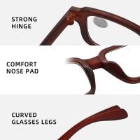 Gafas cuadradas de plástico para ordenador de lectura para mujer, luz azul, presbicia+1,0+1,5+2,0 - details 7