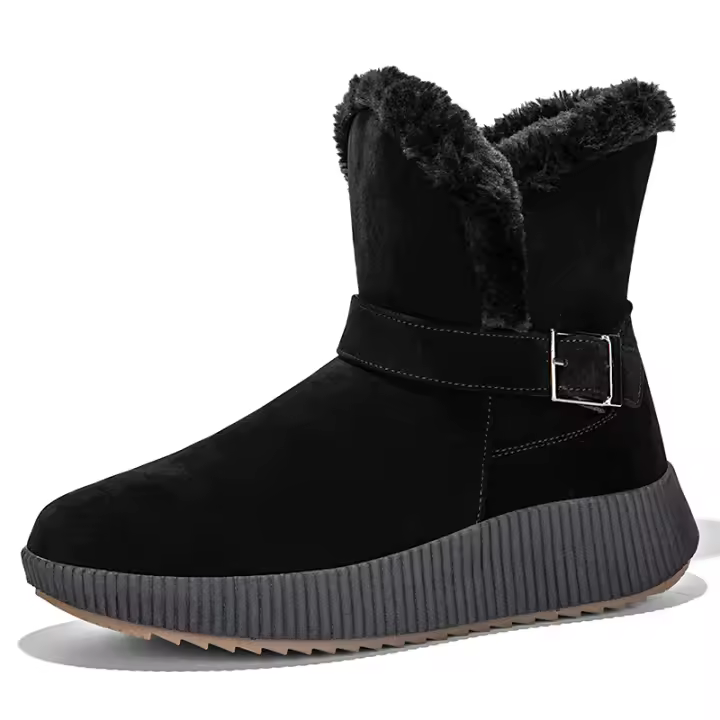 Botas de nieve para mujer, botines clásicos con forro de piel, suela antideslizante, ligeros, cómodos, cálidos, para exteriores, Invierno - 1