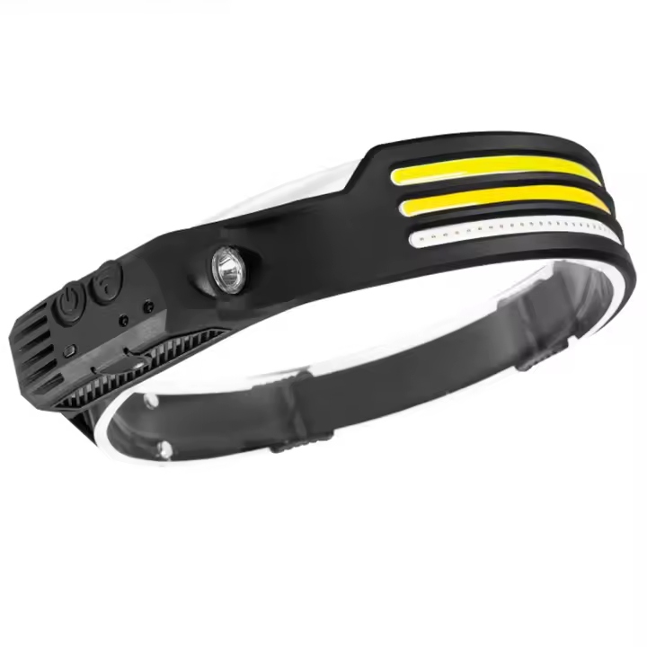 Linterna frontal LED con múltiples engranajes, luz frontal con Sensor recargable de alto brillo, Ideal para pesca nocturna de aventura - 1