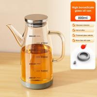 Botella de aceite de cocina de gran capacidad, vertedor sin goteo a prueba de fugas, dispensador de aceite de oliva, Base de goma recargable, recipiente para vinagrera de aceite de vidrio - details 13