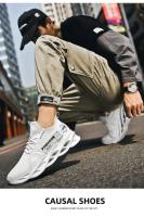 Gran oferta de zapatillas informales moradas a la moda, zapatillas para correr con cuchilla para hombre y mujer, talla grande 48, zapatillas deportivas ligeras y transpirables, zapatillas deportivas de malla para hombre - details 13