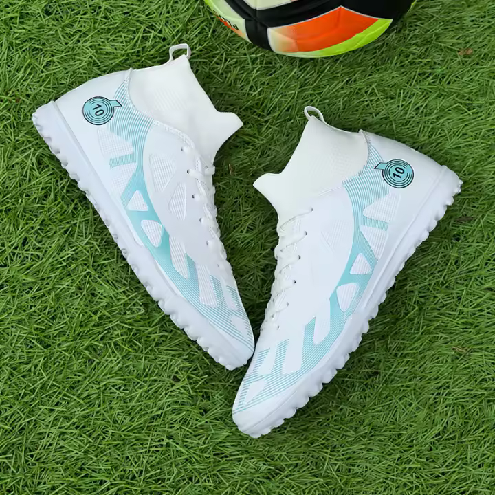 Alta parte superior uñas rotas uñas largas entrenamiento al aire libre zapatos de fútbol. - 1