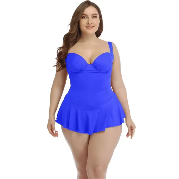 Nuevo conjunto de bikini elegante de talla grande, traje sexy para mujer, tres trajes de baño regordetes, natación de una pieza 2025 - 1