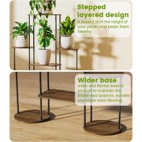 Estantería de Madera y Metal de 131cm Soporte para Múltiples Macetas Adecuado para Interior y Exterior Negro - details 34