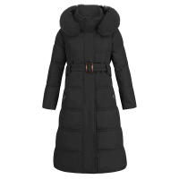 Chaqueta Larga de Invierno con Capucha y Plumón Acolchado para Mujer, PLUMÍFERO - details 5