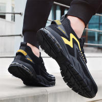 Zapatos de Trabajo Seguros Transpirables con Punta de Acero Zapatillas de Trabajo Antideslizantes para Hombres en Negro - details 7