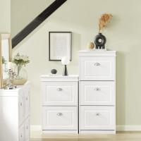 Estrecho con 3 Puertas Abatibles Organizador para Zapatos Blanco FSR94-W ES - details 3