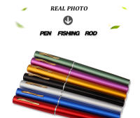 Mini caña de pescar telescópica de bolsillo portátil con forma de bolígrafo, caña de pescar plegable con rueda de carrete - details 0