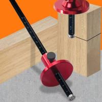 Medidor de marcado de rueda europea de aleación de aluminio, mango ergonómico paralelo ajustable, herramienta de marcado de madera, líneas de alta precisión - details 3