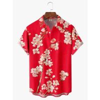Camisas vaqueras de playa con solapa de estilo cubano para fiesta navideña de Hawaii Rales, camisas de manga corta para mujer - details 7