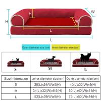 Sofá cuadrado para perro, cama para dormir profundamente, estera gruesa y cálida para perros pequeños, medianos y grandes - details 2