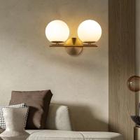 Luces de Pared de Vidrio de Leche, Modernas, de Medio signo, 3 Luces para Dormitorio, Sala de Estar, Baño, Escritorio - details 2