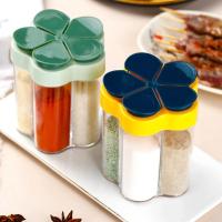 Tarro sazonador de camping con tapa, compartimento transparente para especias, salero y pimentero para barbacoas de cocina al aire libre - details 2