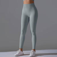 Hamidou-Pantalones deportivos de Yoga para mujer, mallas de cintura alta y caderas ajustadas, glúteos de melocotón, pantalones de Yoga desnudos de cintura alta - details 69