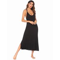Primavera Verano Mujer Homewear Pijamas Vestido de tirantes Impreso Casa Casual Camisón Mujer - details 6