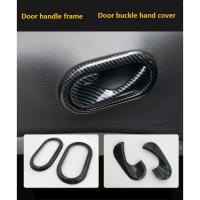 Marco de manija de puerta Interior de fibra de carbono para coche, accesorios decorativos para Benz Smart 453 Fortwo Forfour 2015-2020 - details 2