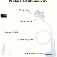 Soporte flexible para móvil Material ABS, soporte universal perezoso, giratorio 360 ° , apto para varios modelos de móvil - details 2