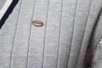 Chaqueta de punto de tendencia de suéter de manga larga con cuello en V para hombre de otoño e invierno - details 29