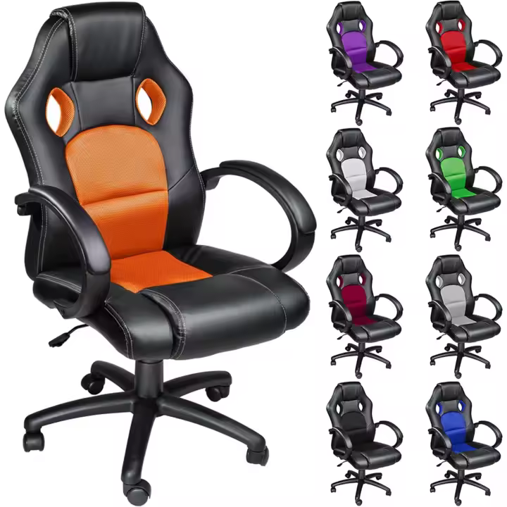 Ajuste de Altura, Silla de Escritorio de Oficina, Silla de Estudio con Acolchado Cómodo, Silla con Reposabrazos - 1