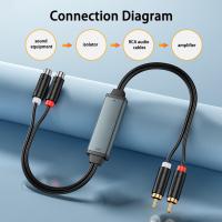 AV100C para aislador de Audio RCA, filtro de ruido de tierra común, cancelador de ruido antiinterferencias de 3,5mm, Audio para coche, estéreo doméstico - details 2