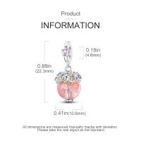 Encanto de Campo de Flores de Gato de Plata Esterlina 925 Cuentas de Circonio Cúbico para Joyería DIY - details 1