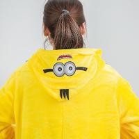 Pijama de Una Pieza de Minions de Dibujos Animados Disfraz de Juego de Rol Unisex para Adultos y Niños Pijama de Animal de Franela - details 2