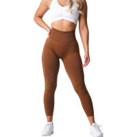 NVG Leggings de gimnasio sin costuras para mujer, suaves para entrenamiento, ropa de yoga de LICRA de cintura alta - details 3