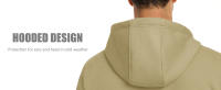 MAGCOMSEN Sudadera con capucha de forro completo para hombre, deportiva y casual, elegante abrigo cálido y suave para correr con grandes bolsillos - details 3