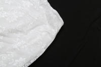 BUNO-Conjunto de 2 piezas de encaje de gato extraño para mujer, camisola de retazos de líneas oscuras con flores de Jacquard y parte inferior de encaje de pierna recta, traje a juego - details 20