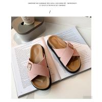 2025 Sandalias de verano para mujer, suela gruesa, plataforma cruzada, chanclas de playa retro, correa única, zapatos casuales - details 29