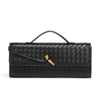 Bolso de mano de cuero PU tejido a la moda para mujer, bolso cruzado informal y versátil para uso diario, bolso de viaje moderno que combina con todo - details 0
